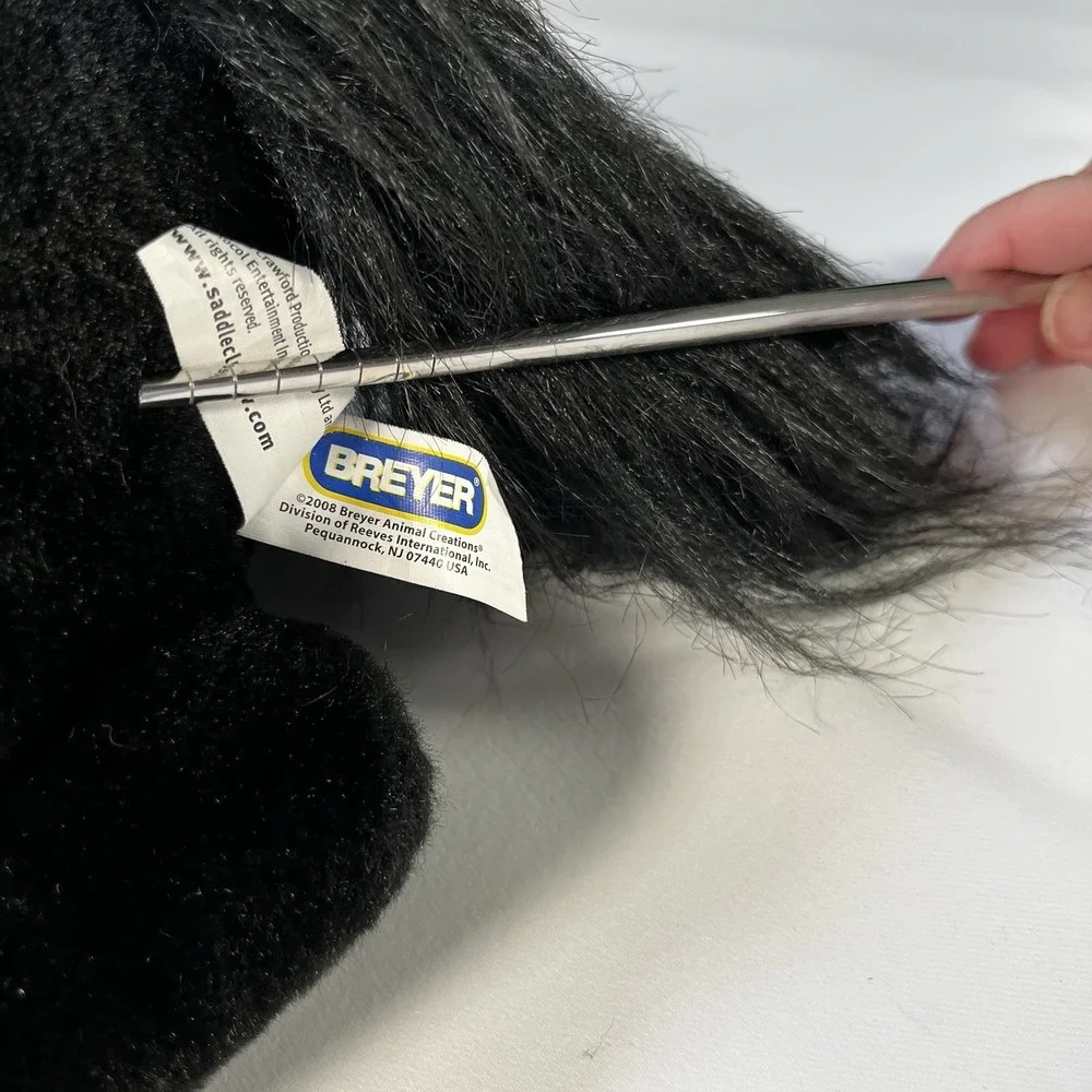 Breyer The Saddle Club Belle Black Horse Plush 16 in 2008 and Blanket